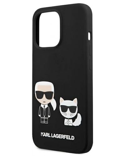 Калъф Karl Lagerfeld - Karl and Choupette, iPhone 13 Pro, черен - 3